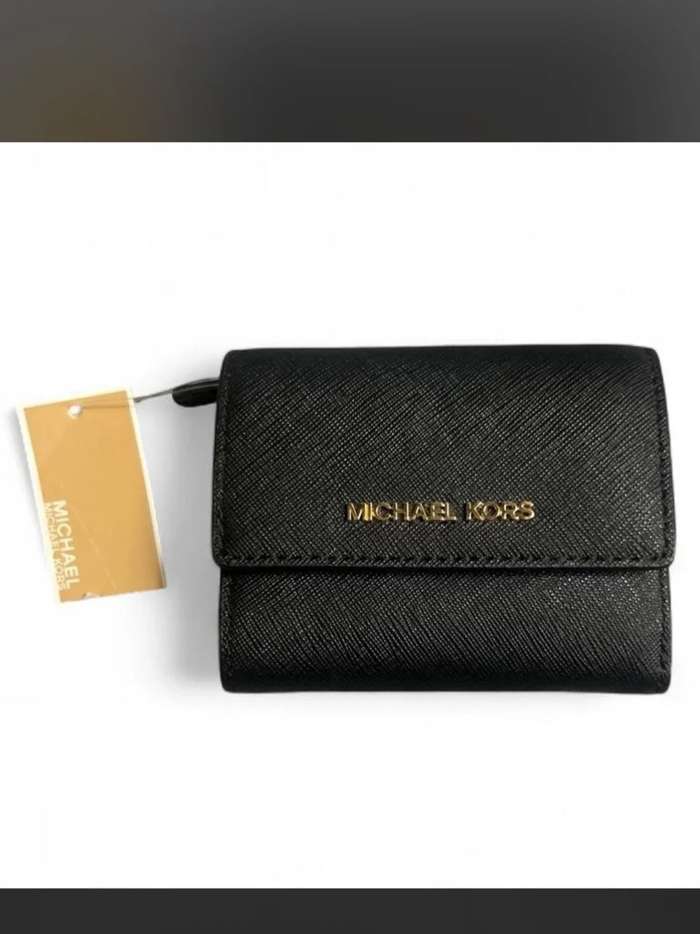 NWT Michael Kors Black Wallet With Gold tone hardware.